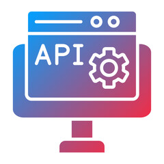 Fototapeta premium Vector Design Web API Icon Style