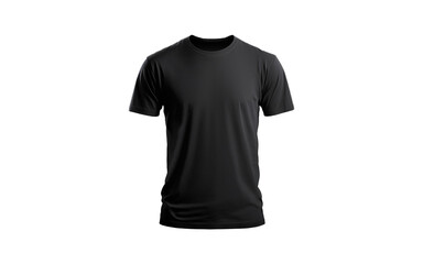 Black Blank T-shirt with white background.