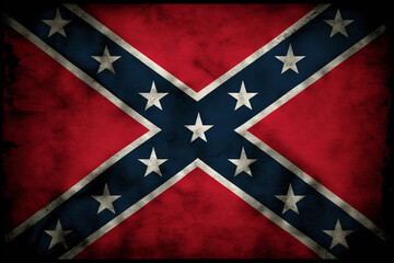 flag of Confederate on the background - obrazy, fototapety, plakaty