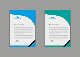 letterhead template, creative Professional modern simple unique minimalist school hospital medical new elegant vector illustrator and clean corporate letterhead design print template.
