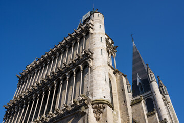 Famous facade of Notre-Dame-de-Dijon, Dijon