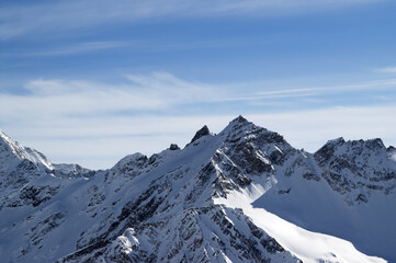High mountains in winter