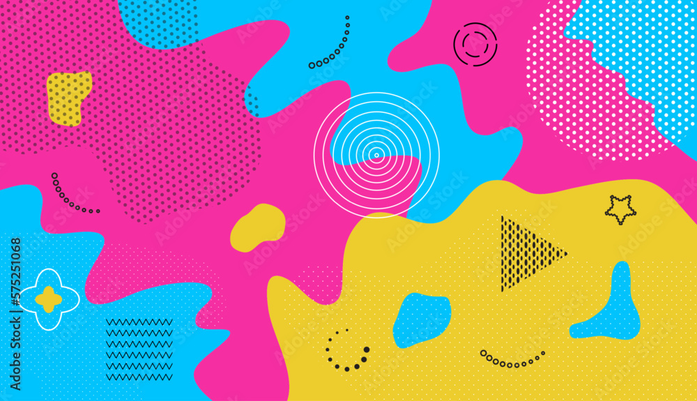 Poster cool abstract playground, 90s texture. fun color digital background, hipster sketch style backdrop, 