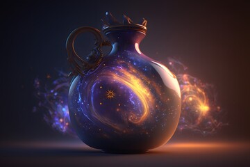 universe in jug created using AI Generative Technology