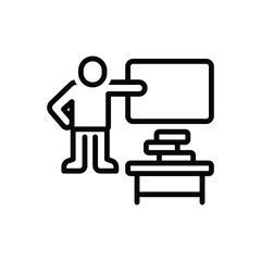 Black line icon for thus