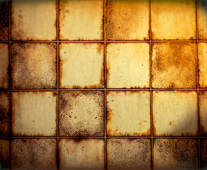 dirty bath room ceramic wall with mold , black fungus , rhizopus, need cleaning liquid, generative ai.