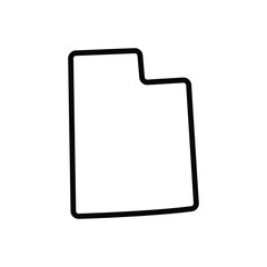Black line icon for utah