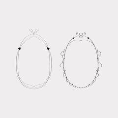 modern minimal aesthetic linear frame