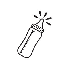 Simple baby feeding bottle icon,illustration design template.