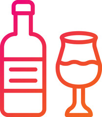 Wine bottle Vector Icon Design Illustration