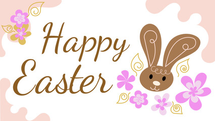 easter card with bunny