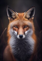 Fuchs Gesicht Nahaufnahme, generative AI