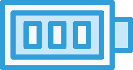 Full Battery Vector Icon Design Illustration