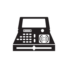 Cash register symbol icon, illustration design template.