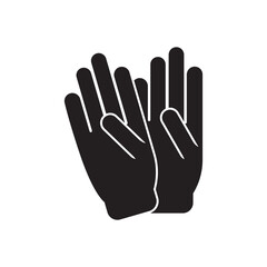 Gloves symbol icon, illustration design template.