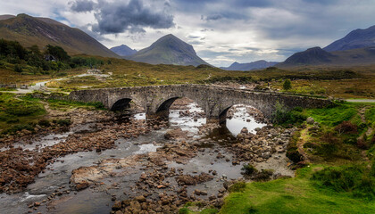 Sligachan Old Bridge, Sligachan, Isle of Skye, Scotland.