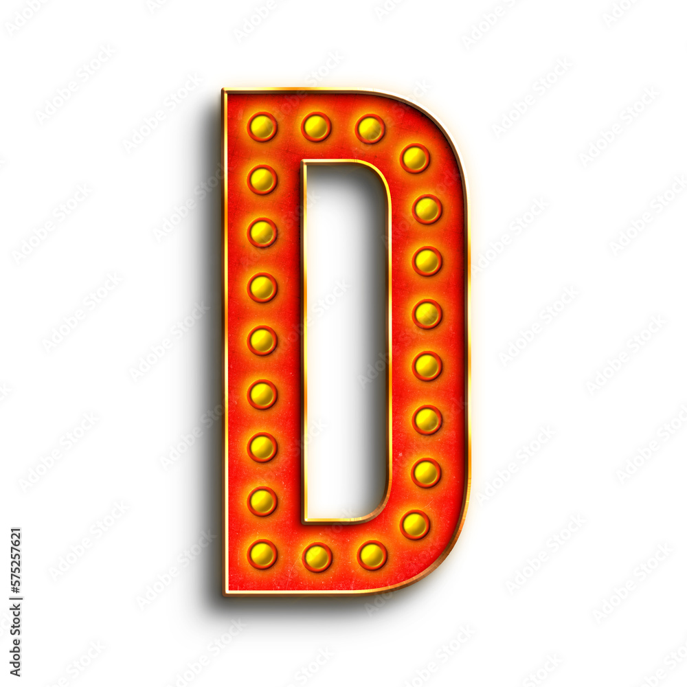 Fototapete broadway show lights alphabet uppercase letters. this is a part of a set which also includes numbers