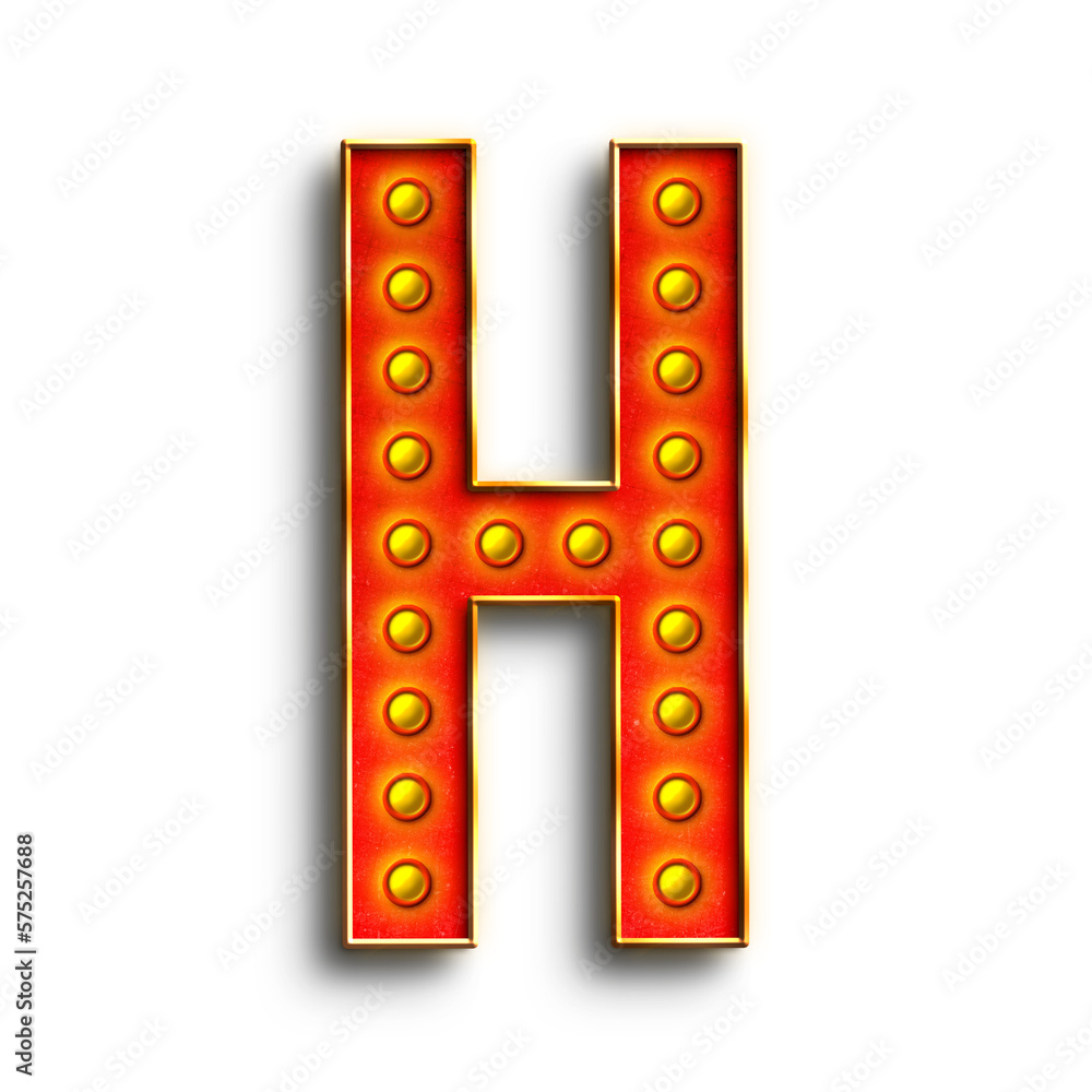 Fototapete broadway show lights alphabet uppercase letters. this is a part of a set which also includes numbers