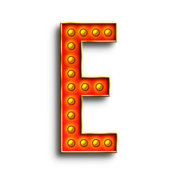 Broadway Show Lights alphabet uppercase letters. This is a part of a set which also includes numbers, symbols, shapes, and frames.