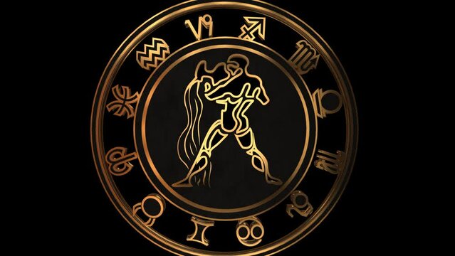 Zodiac Sign With Alpha Video