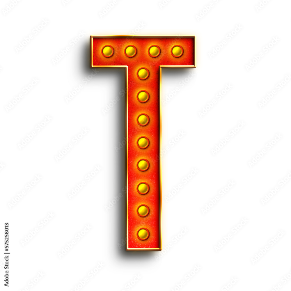 Fototapete broadway show lights alphabet uppercase letters. this is a part of a set which also includes numbers