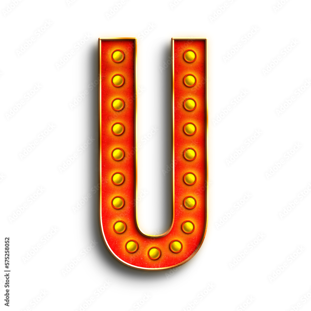Fototapete broadway show lights alphabet uppercase letters. this is a part of a set which also includes numbers