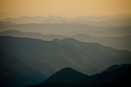 Mountain layers in Mount Ranier National Park