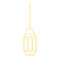 lantern ramadan kareem line art decoration 