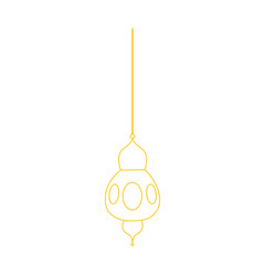 illustration of a ramadan lantern lineart 