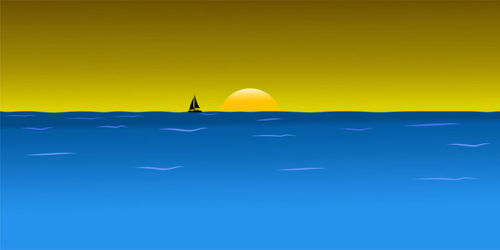 sea ​​view in the evening