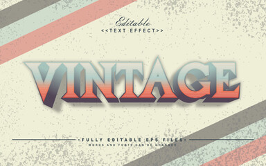 editable colorful vintage style text effect.typhograpgy logo
