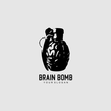 Brain Bomb - grenade Logo Design Ideas