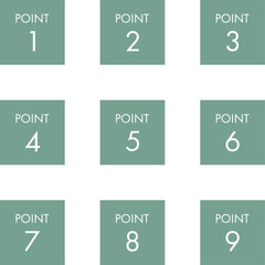 POINT　数字のアイコン（ラベル）