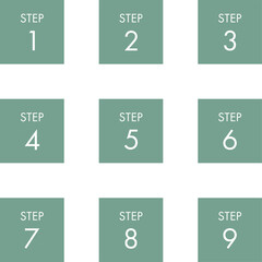 STEP　数字のアイコン（ラベル）