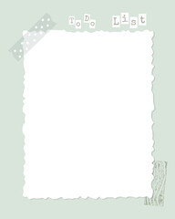 Template To do list scrapbooking collage stamp. Reminders planner notes blank. Vector illustration