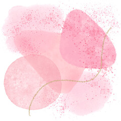 Light Pink Watercolor Design Isolated on Transparent Background 