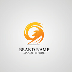 Flame Fire Logo Design Element
