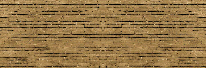 Old vintage retro style dark brown bricks wall for abstract brick background and texture.