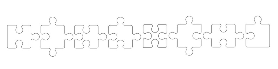 Fototapeta premium Puzzle Band Banner Hintergrund weiß leer