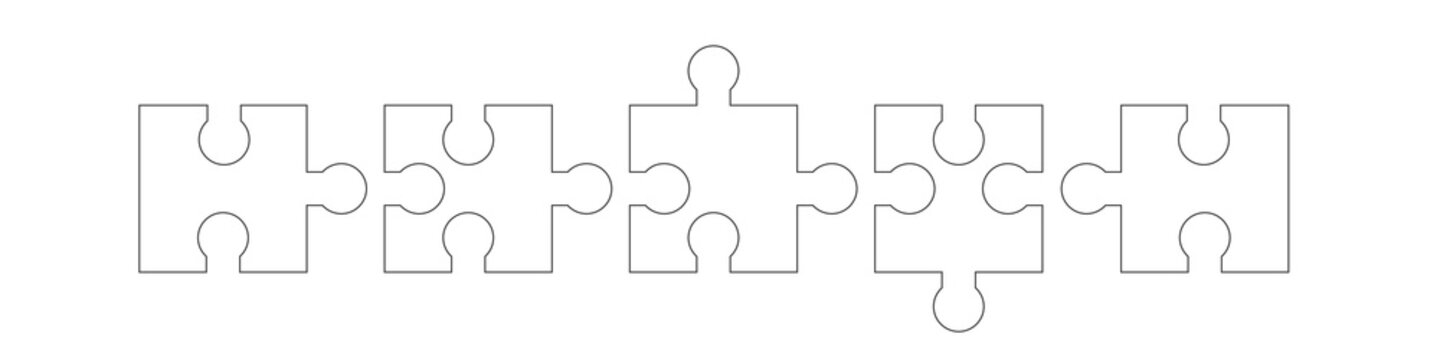 Puzzle Elemente Teile Verbindung Band Banner