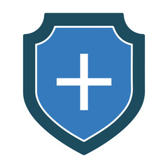 Shield, ambulance, health icon