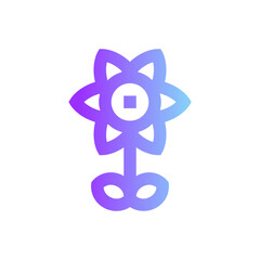 Obraz premium flower gradient icon