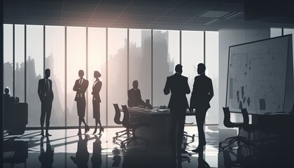 Office manager background. Working bussines people