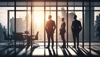 Office manager background. Working bussines people