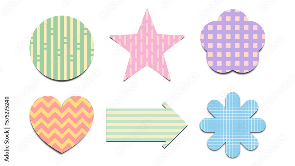 Poster set of label tag abstract geometric pattern colorful element illustration vector eps jpeg png