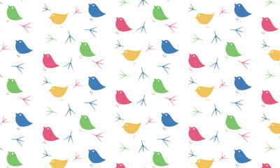 Fun colorful  paw  foot trail print seamless pattern. Creative minimalist style art background for children or trendy design with basic shapes. Simple childish scribble backdrop.