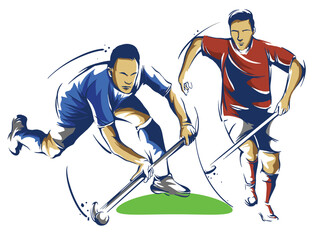 Fototapeta premium Hockey player illustration