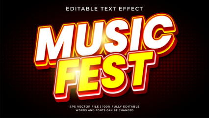 Music fest editable text effect