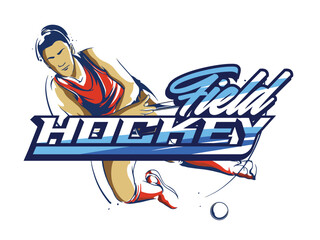 Hockey player illustration