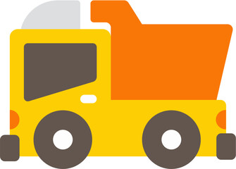 Vector Illustration of Dump Truck